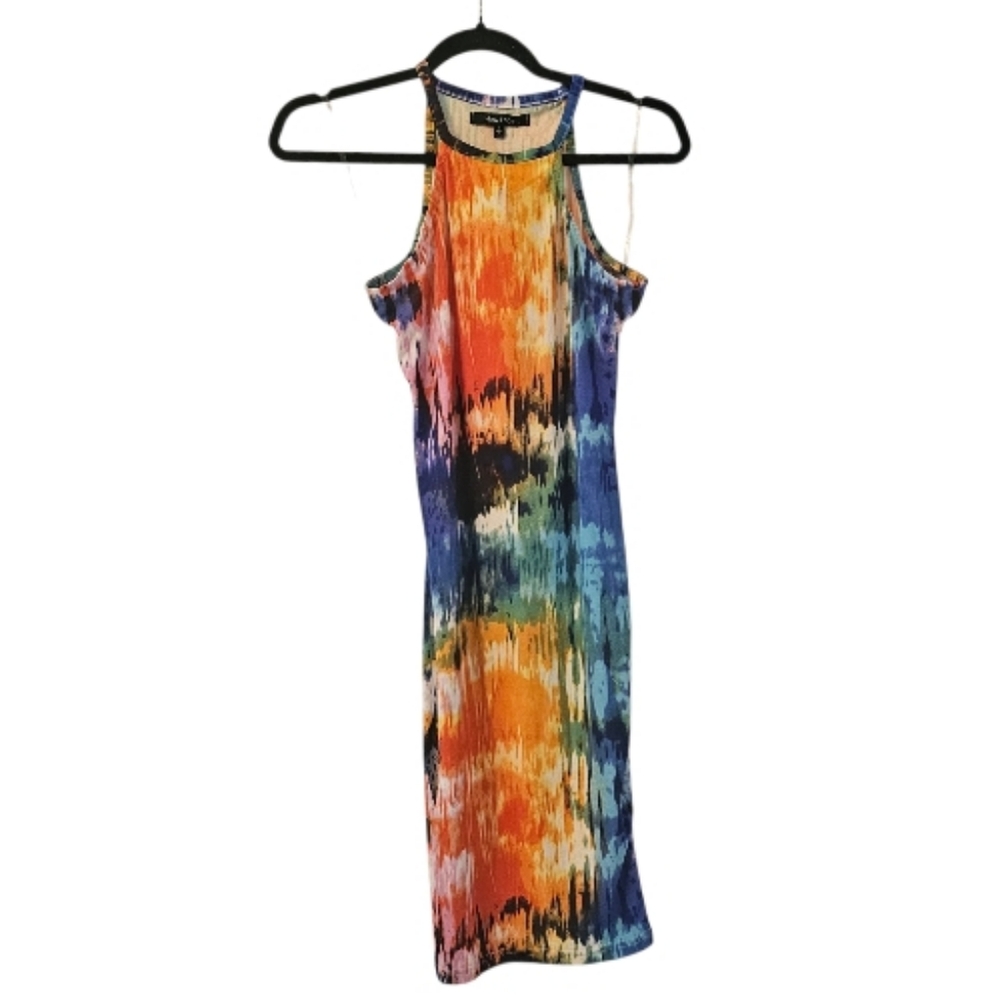 Multi-Coloured New Look Women's Sleeveless All Over Printed Midi Dress